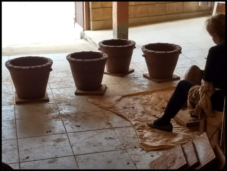 Traditional potters working in Kornos, Cyprus