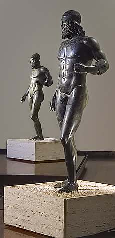 Statue A, Riace Bronzes. Currently in the  Museo Nazionale della Magna Grecia 
