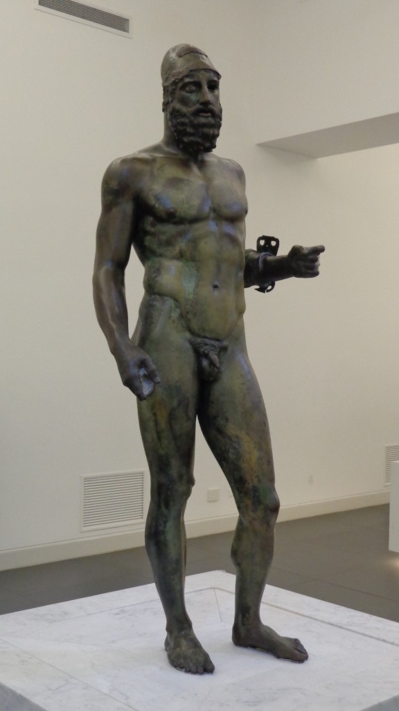 Statue B, Riace Bronzes. Currently in the  Museo Nazionale della Magna Grecia 