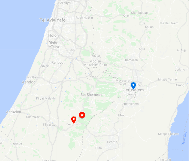 Map showing the location of Horvat Midras