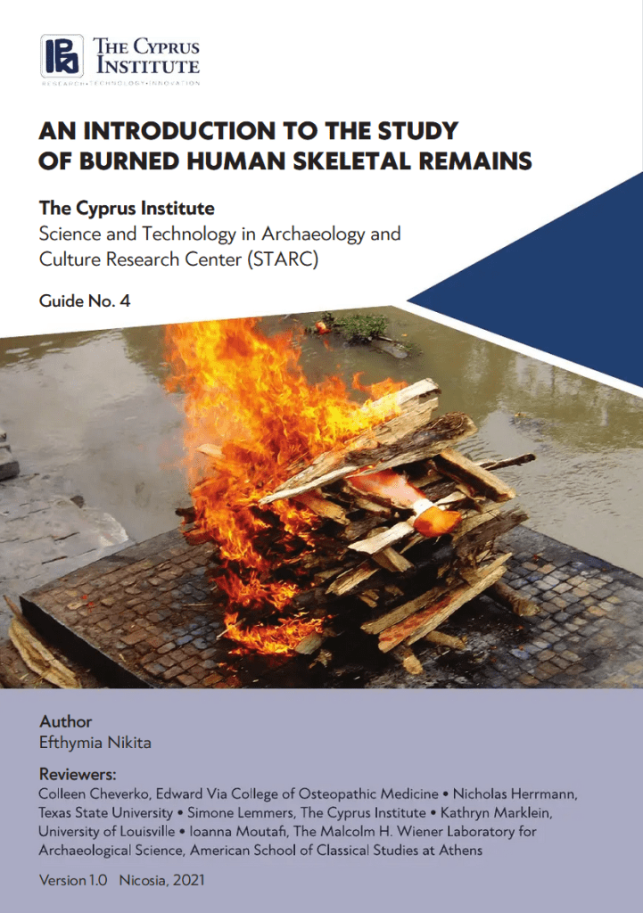 Front page of the Open Access Guide "An Introduction to the Study of Burned Human Skeletal Remains"