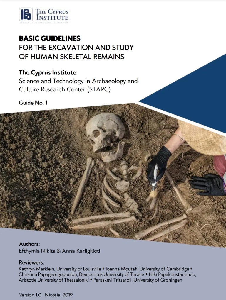 Front page of the Open Access Guide "Basic Guidelines for the Study and Excavation of Human Skeletal Remains"