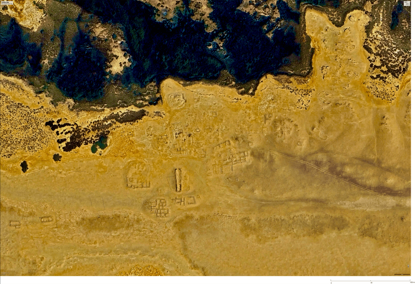 Aerial overview of Libyan desert
